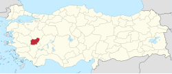 Uşak'ın Türkiye'deki konumu