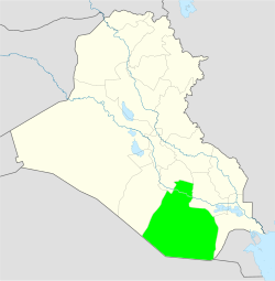 Müsenna ilinin Irak'taki konumu.