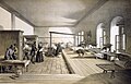 1853-1856 yılları arasında gerçekleşen Kırım Savaşı sırasında, Selimiye Kışlası'nın İngilizler tarafından hastane olarak kullanıldığı dönemi gösteren 1856 tarihli taş baskı.