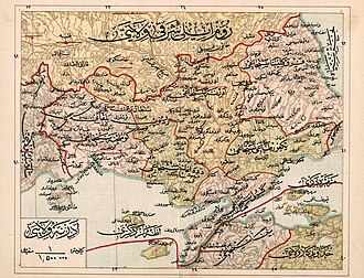 Gelibolu Sancağı harita üzerinde