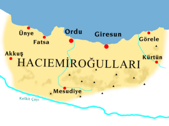 Hacıemiroğulları Beyliği en geniş sınırlarında, Süleyman Bey dönemi