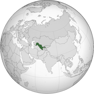 Özbekistan Cumhuriyeti haritadaki konumu