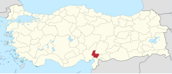 Osmaniye'nin Türkiye'deki konumu