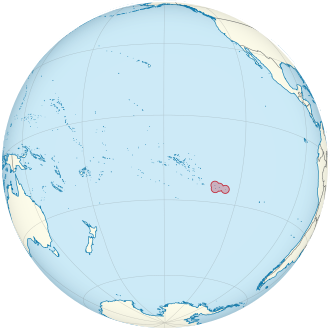 Pitcairn Adaları haritadaki konumu