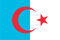 Türkmen Suriye Meclisinin Çobanbey'deki kongresinde kabul edilen Suriye Türkmenleri bayrağı.[20][21]