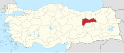 Erzincan'ın konumu