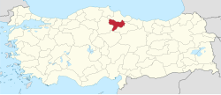 Amasya'nın Türkiye'deki konumu
