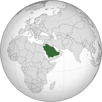 Suudi Arabistan Krallığı haritadaki konumu