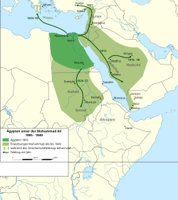 Mısır harita üzerinde