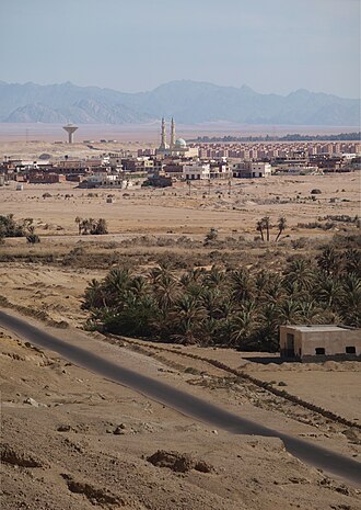 Tur'un Doğu ve Kalabalık Yakası.Arkada Sina Dağı vardır.