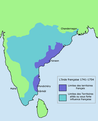 1754 sonrasında Fransız Hindistanı