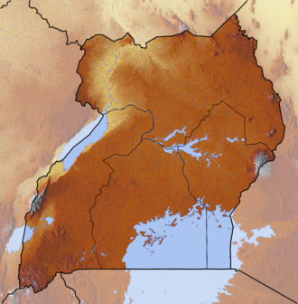 Uganda üzerinde Victoria Gölü