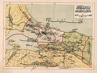 İzmit Sancağı harita üzerinde