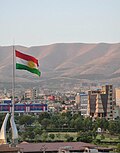 Süleymaniye'de Kürdistan bayrağı