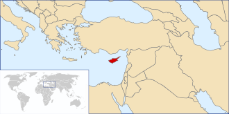 Kıbrıs'ın konumu.