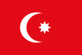 Hilal ve sekiz köşeli yıldızın yer aldığı Osmanlı bayrağı