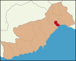 Yenişehri ilçesinin Mersin'deki konumu