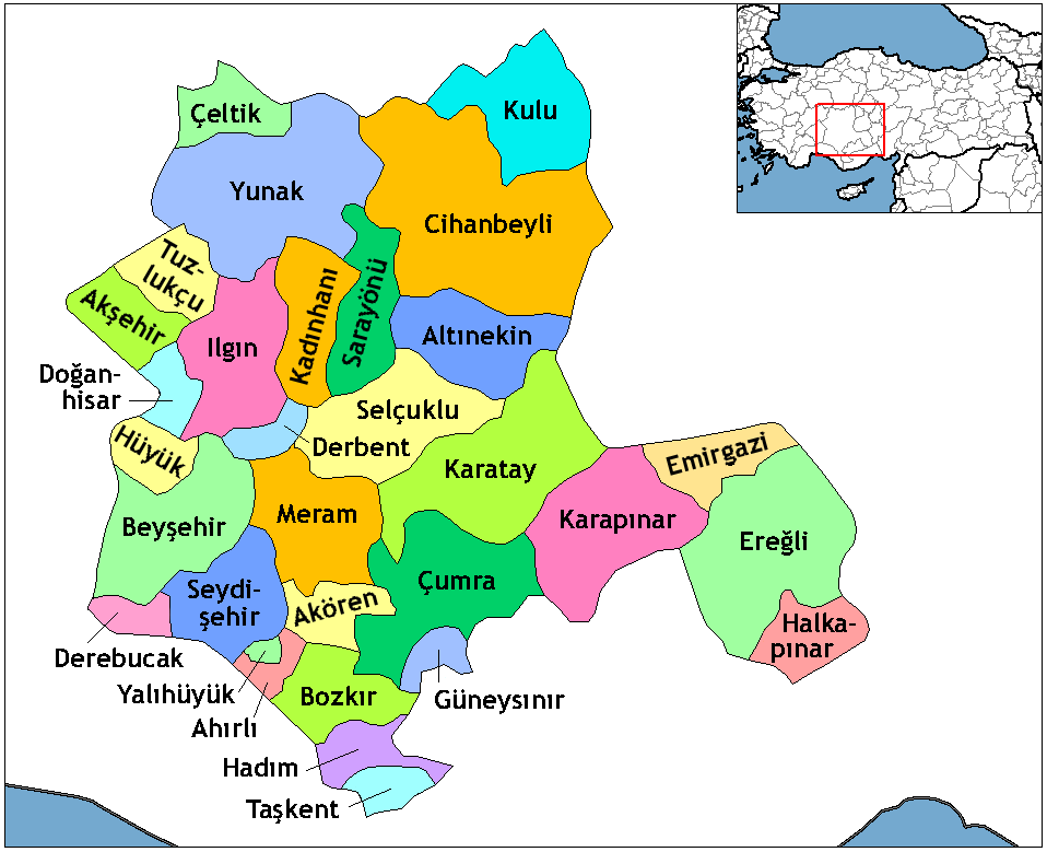 Konya'nın ilçeleri