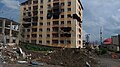 2016 Hakkâri çatışmalarındaki operasyon kapsamında tank atışlarıyla vurulan bir bina