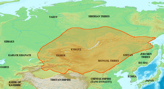 Uygur Kağanlığı'nın en geniş sınırları