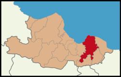 İlçenin Samsun'daki konumu