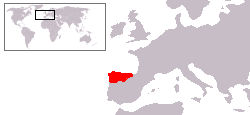 Asturias Krallığı haritadaki konumu