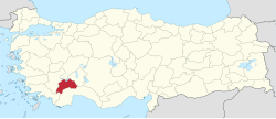 Burdur'un konumu