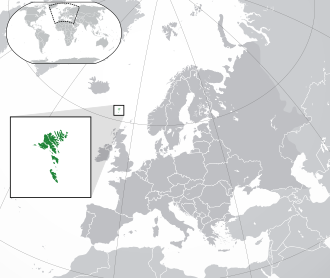 Faroe Adaları haritadaki konumu